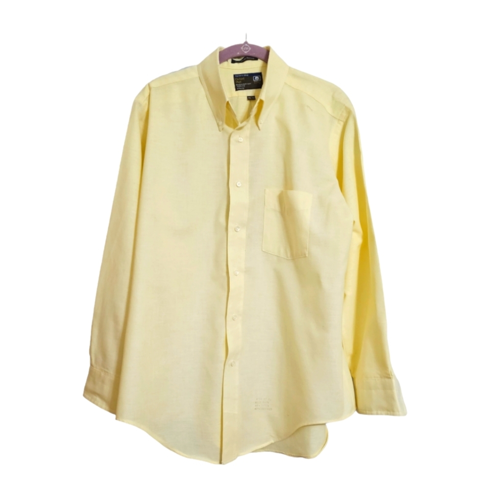 THE MEN'S SHOP Oxford Plus Button-Down Shirt Yellow